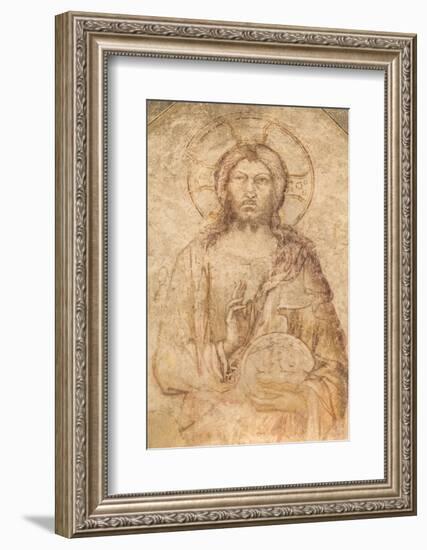 Fresco of Jesus Christ, Pope's Palace, Avignon, France-Jim Engelbrecht-Framed Photographic Print