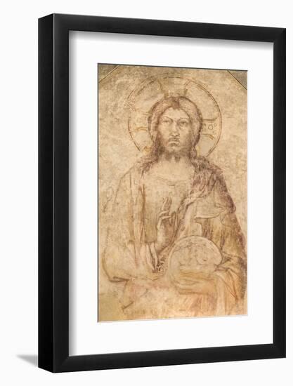 Fresco of Jesus Christ, Pope's Palace, Avignon, France-Jim Engelbrecht-Framed Photographic Print