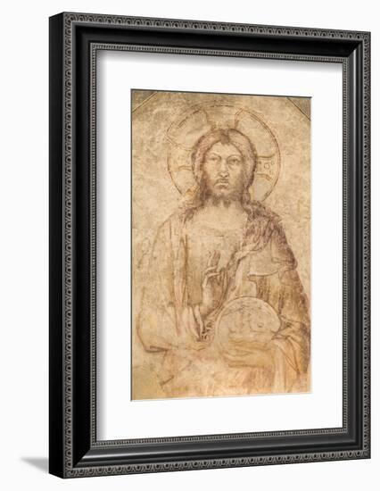 Fresco of Jesus Christ, Pope's Palace, Avignon, France-Jim Engelbrecht-Framed Photographic Print