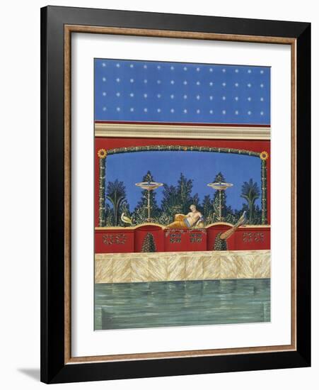 Fresco of Stabian Baths, Pompei, Volume I, Plate VII-Fausto and Felice Niccolini-Framed Giclee Print