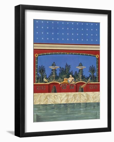 Fresco of Stabian Baths, Pompei, Volume I, Plate VII-Fausto and Felice Niccolini-Framed Giclee Print