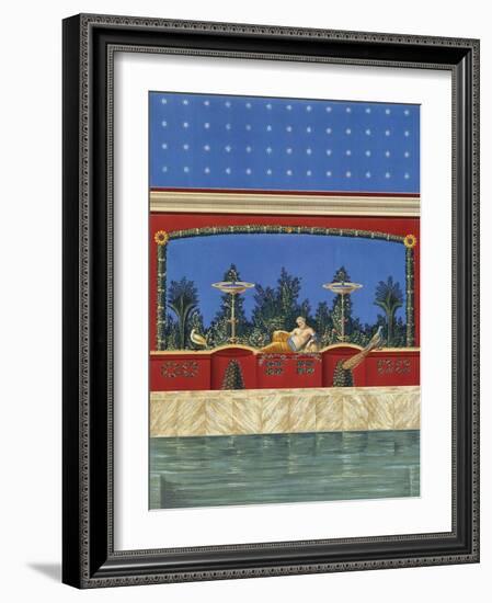 Fresco of Stabian Baths, Pompei, Volume I, Plate VII-Fausto and Felice Niccolini-Framed Giclee Print