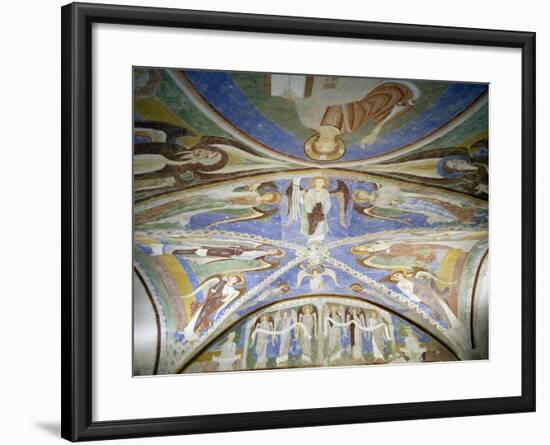 Frescoed Stone Cross-null-Framed Giclee Print