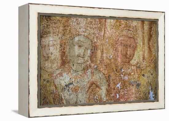 Frescoes at the Tivanka Image House, Polonnaruwa, UNESCO World Heritage Site, Sri Lanka, Asia-Matthew Williams-Ellis-Framed Premier Image Canvas