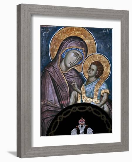 Frescoes in 14th Century Visoki Decani Monastery, Kosovo and Metohija, Serbia-Russell Gordon-Framed Photographic Print