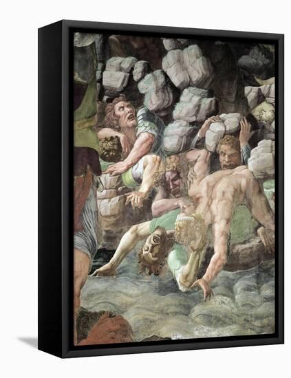 Frescoes in Chamber of Giants-Giulio Romano-Framed Premier Image Canvas