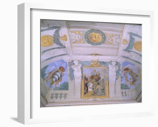 Frescoes in Gallery at Villa Chigi, Rome-Pietro da Cortona-Framed Giclee Print