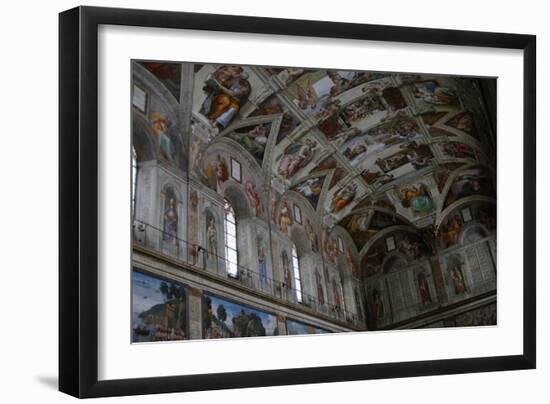 Frescoes of the Ceiling of Sistine Chapel-Michelangelo Schiavoni-Framed Giclee Print