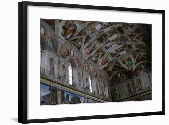 Frescoes of the Ceiling of Sistine Chapel-Michelangelo Schiavoni-Framed Giclee Print