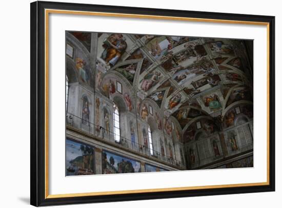 Frescoes of the Ceiling of Sistine Chapel-Michelangelo Schiavoni-Framed Giclee Print