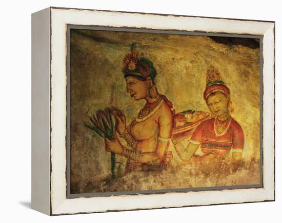 Frescoes, Sigiriya (Lion Rock), UNESCO World Heritage Site, Sri Lanka, Asia-Jochen Schlenker-Framed Premier Image Canvas