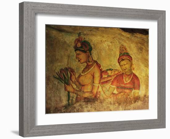 Frescoes, Sigiriya (Lion Rock), UNESCO World Heritage Site, Sri Lanka, Asia-Jochen Schlenker-Framed Photographic Print