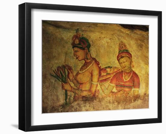 Frescoes, Sigiriya (Lion Rock), UNESCO World Heritage Site, Sri Lanka, Asia-Jochen Schlenker-Framed Photographic Print