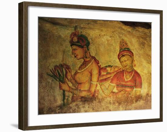 Frescoes, Sigiriya (Lion Rock), UNESCO World Heritage Site, Sri Lanka, Asia-Jochen Schlenker-Framed Photographic Print