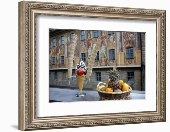 Frescos on Old Town Hall in Bamburg, Germany-Dave Bartruff-Framed Photographic Print