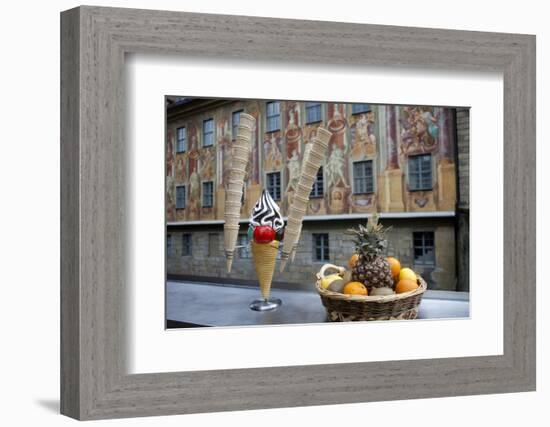 Frescos on Old Town Hall in Bamburg, Germany-Dave Bartruff-Framed Photographic Print