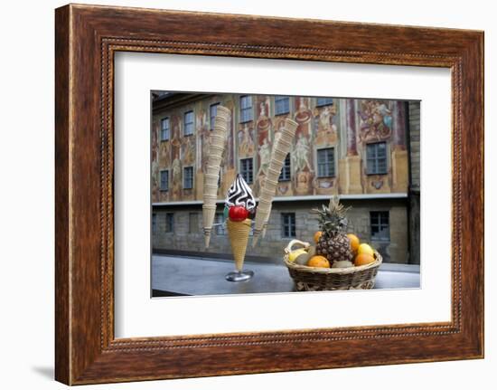 Frescos on Old Town Hall in Bamburg, Germany-Dave Bartruff-Framed Photographic Print