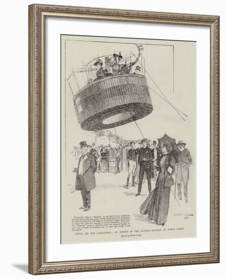 Fresh Air for Londoners, an Ascent in the Captive Balloon at Earl's Court-Frank Craig-Framed Giclee Print