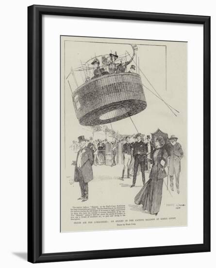 Fresh Air for Londoners, an Ascent in the Captive Balloon at Earl's Court-Frank Craig-Framed Giclee Print