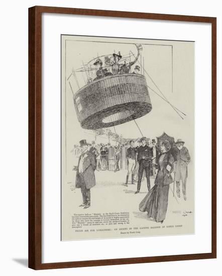 Fresh Air for Londoners, an Ascent in the Captive Balloon at Earl's Court-Frank Craig-Framed Giclee Print