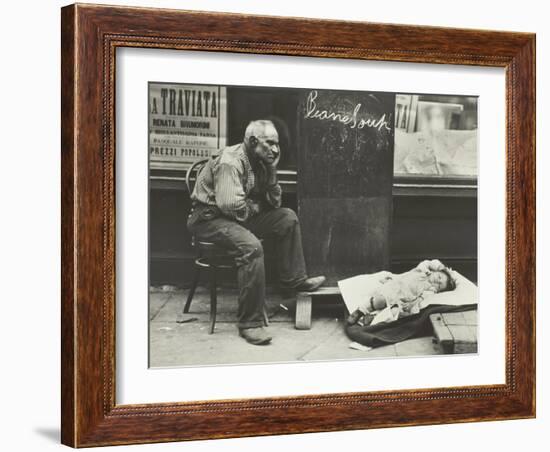 Fresh Air for the Baby, New York East Side, C.1910-Lewis Wickes Hine-Framed Photographic Print