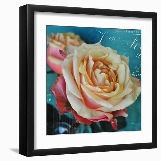 Fresh Bouquet with Text 1-Cristin Atria-Framed Art Print