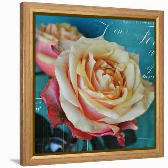 Fresh Bouquet with Text 1-Cristin Atria-Framed Stretched Canvas