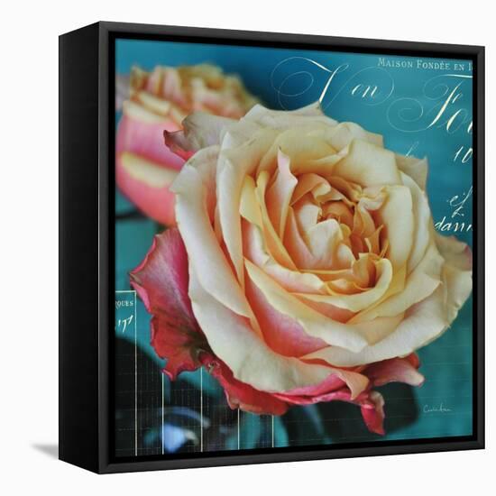 Fresh Bouquet with Text 1-Cristin Atria-Framed Stretched Canvas