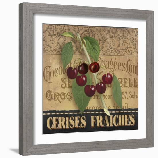 Fresh Cherries-Abby White-Framed Art Print