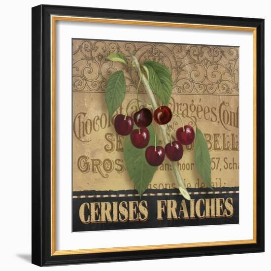 Fresh Cherries-Abby White-Framed Art Print
