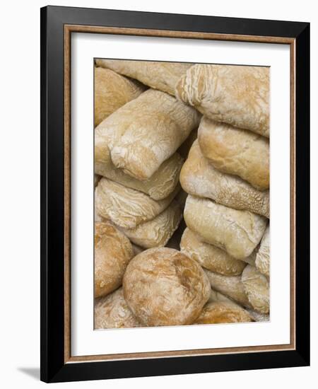 Fresh Ciabatta Rolls, Portobello Road Market, Notting Hill, London, England-Walter Bibikow-Framed Photographic Print