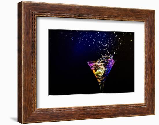 Fresh Coctail On The Black Background-goinyk-Framed Photographic Print