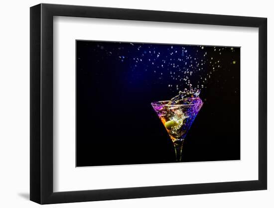 Fresh Coctail On The Black Background-goinyk-Framed Photographic Print