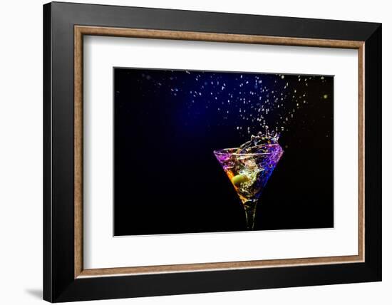 Fresh Coctail On The Black Background-goinyk-Framed Photographic Print