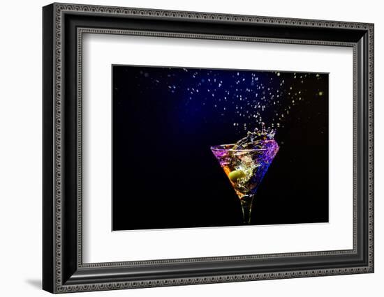 Fresh Coctail On The Black Background-goinyk-Framed Photographic Print