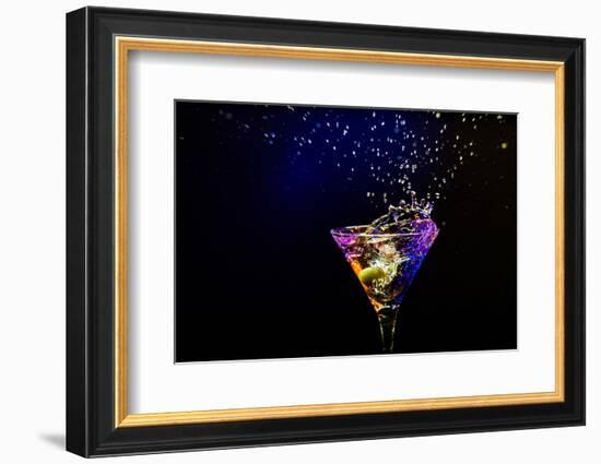 Fresh Coctail On The Black Background-goinyk-Framed Photographic Print