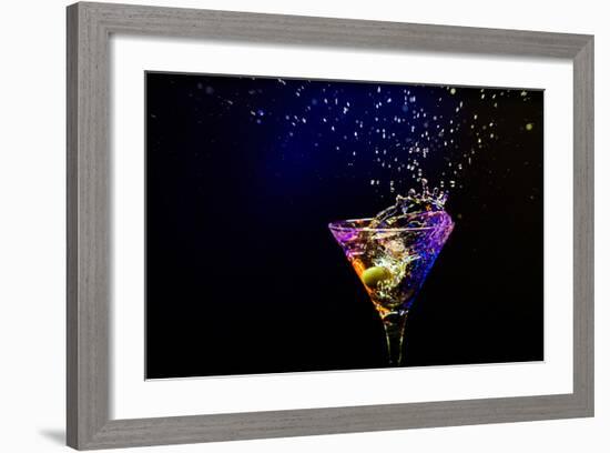 Fresh Coctail On The Black Background-goinyk-Framed Photographic Print