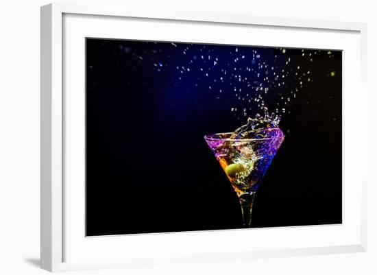 Fresh Coctail On The Black Background-goinyk-Framed Photographic Print