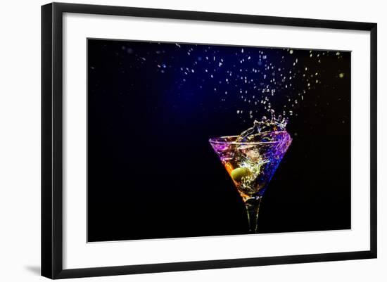 Fresh Coctail On The Black Background-goinyk-Framed Photographic Print