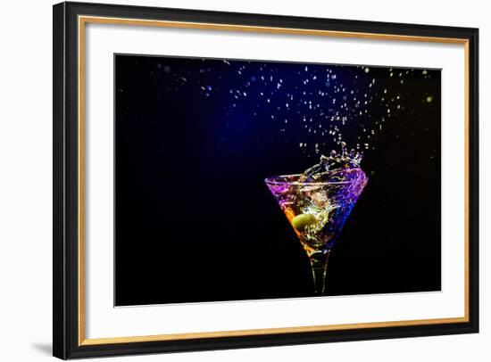 Fresh Coctail On The Black Background-goinyk-Framed Photographic Print