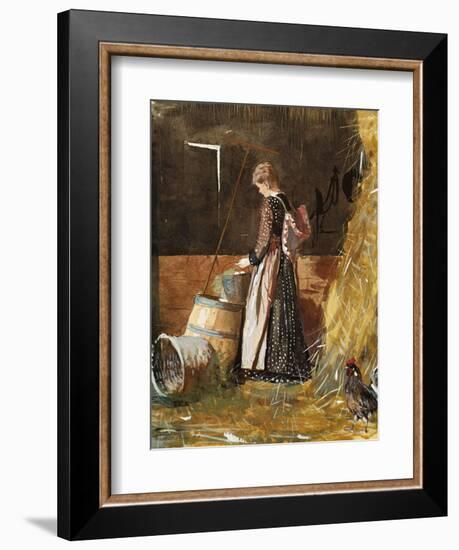 Fresh Eggs, 1874-Winslow Homer-Framed Giclee Print