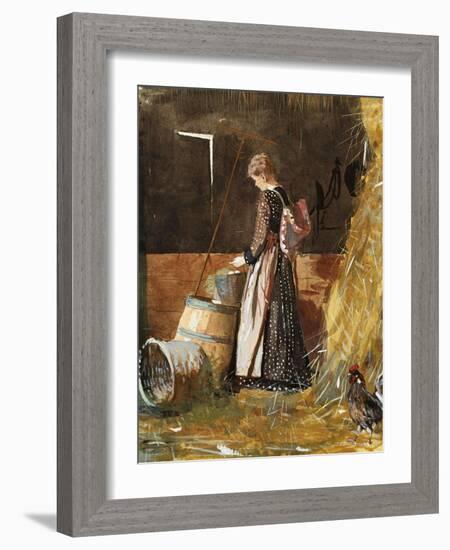 Fresh Eggs, 1874-Winslow Homer-Framed Giclee Print