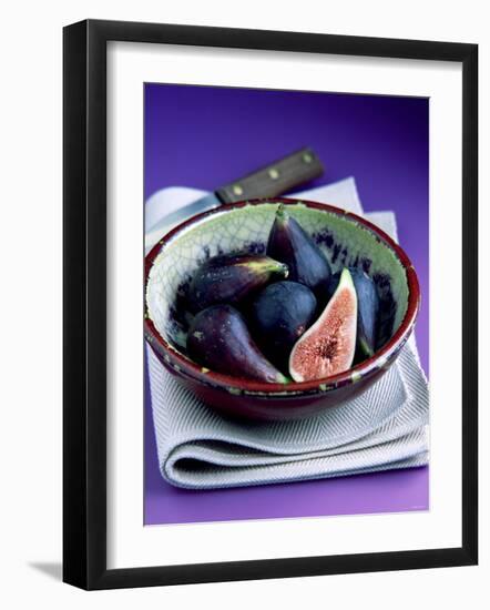 Fresh Figs in a China Bowl on a Cloth, Knife-Peter Howard Smith-Framed Photographic Print