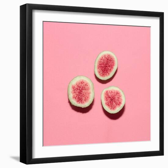 Fresh Figs on Pink Background.Vanilla Fashion Style-Evgeniya Porechenskaya-Framed Photographic Print