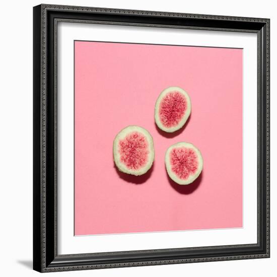 Fresh Figs on Pink Background.Vanilla Fashion Style-Evgeniya Porechenskaya-Framed Photographic Print