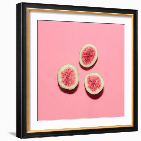 Fresh Figs on Pink Background.Vanilla Fashion Style-Evgeniya Porechenskaya-Framed Photographic Print