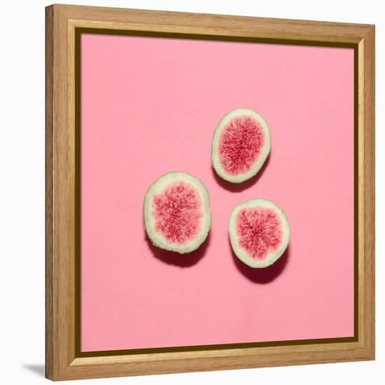 Fresh Figs on Pink Background.Vanilla Fashion Style-Evgeniya Porechenskaya-Framed Stretched Canvas