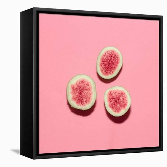 Fresh Figs on Pink Background.Vanilla Fashion Style-Evgeniya Porechenskaya-Framed Stretched Canvas