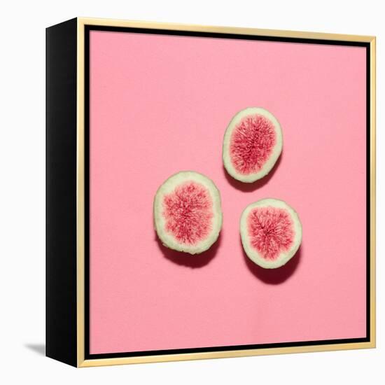 Fresh Figs on Pink Background.Vanilla Fashion Style-Evgeniya Porechenskaya-Framed Stretched Canvas