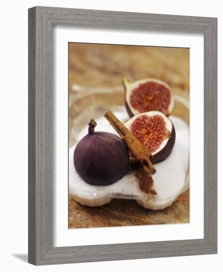 Fresh Figs, Sugar and Cinnamon Stick-Eising Studio - Food Photo and Video-Framed Photographic Print